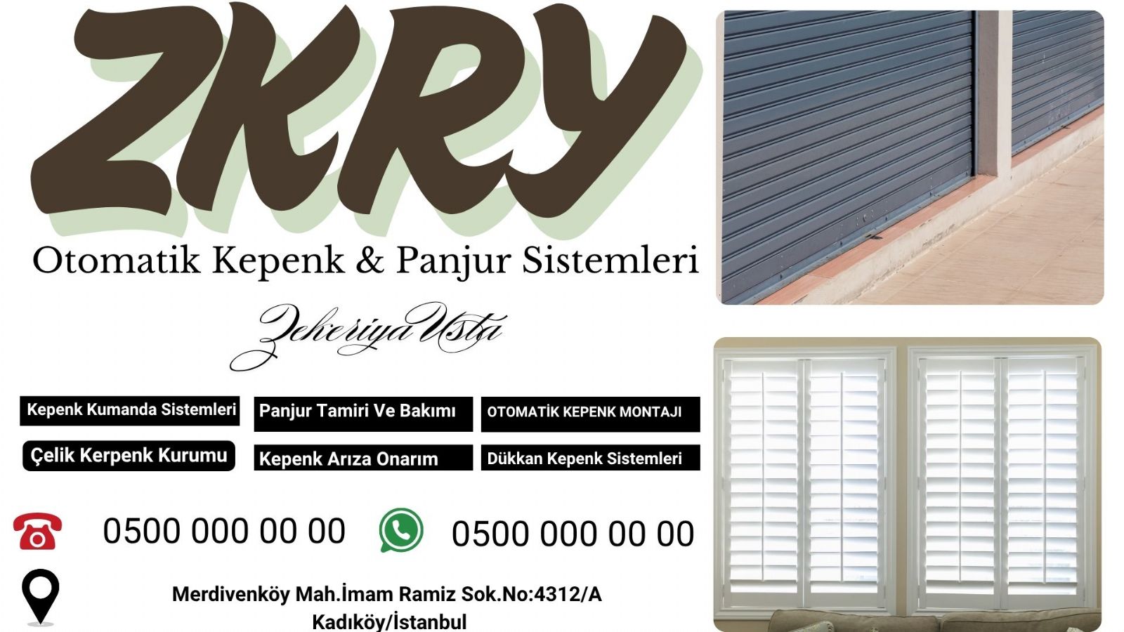 Merdivenköy Mahallesi  panjur Tamiri